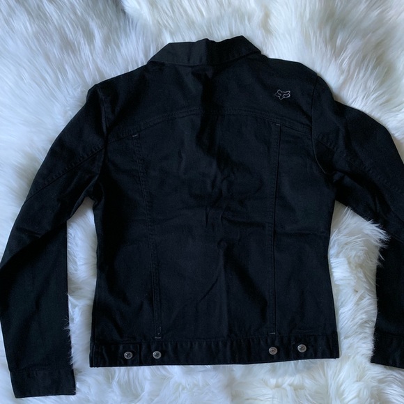 Fox Racing Black Denim Jacket Sz S EUC - Picture 6 of 8